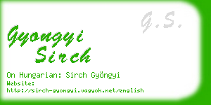gyongyi sirch business card